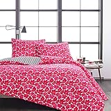 Marimekko Mini Unikko Quilt Set Full/Queen Red
