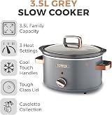 Tower Cavaletto 3.5 Litre Slow Cooker Grey Rose Gold T16042GRY view 2