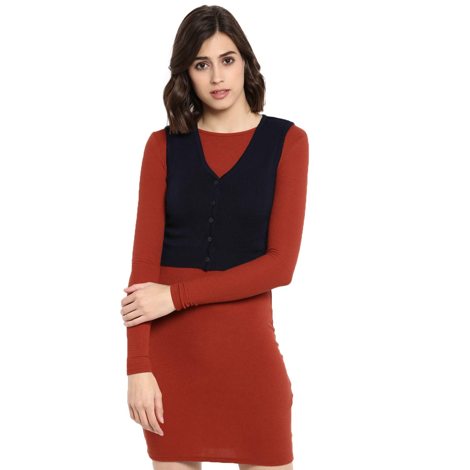 monte carlo navy blue pure wool solid sweaters