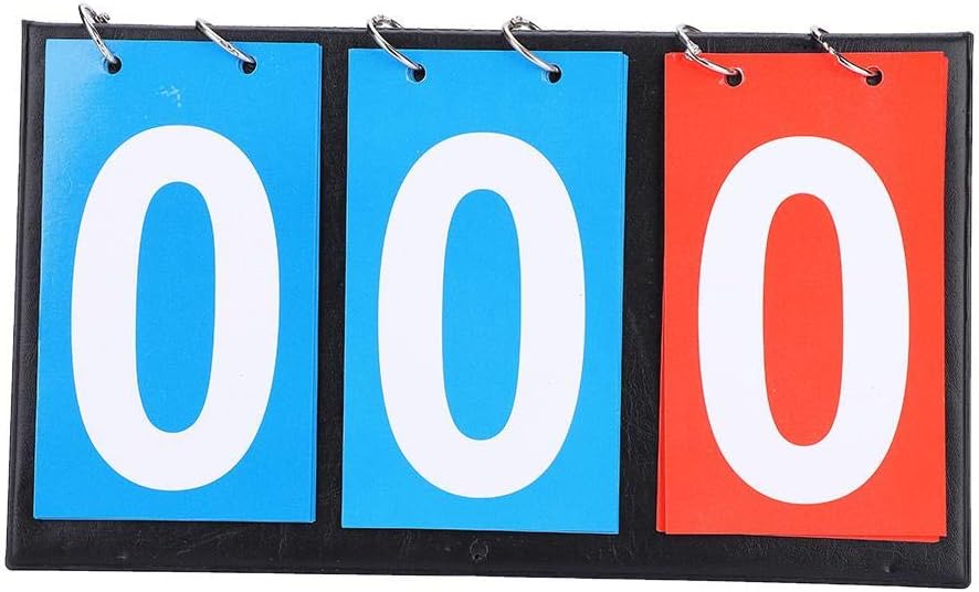 Durable Digit Portable Flip Sports Scoreboard Score Counter Tennis Table Scoreboard Basketball Scoreboard for Various Sports Portable Scoreboard