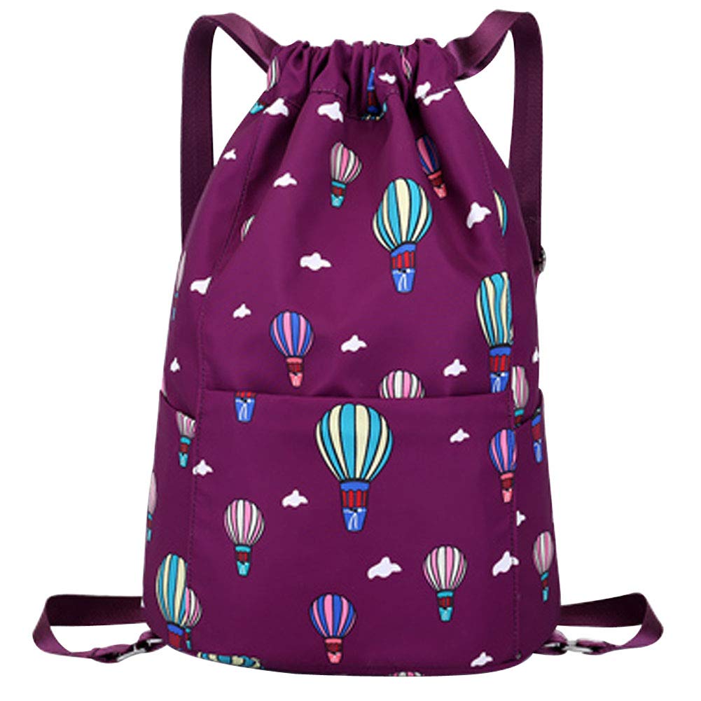 LroHan Drawstring Backpack Waterproof Sport Gym bag Daily Rucksack Large Capacity Travel Packsack