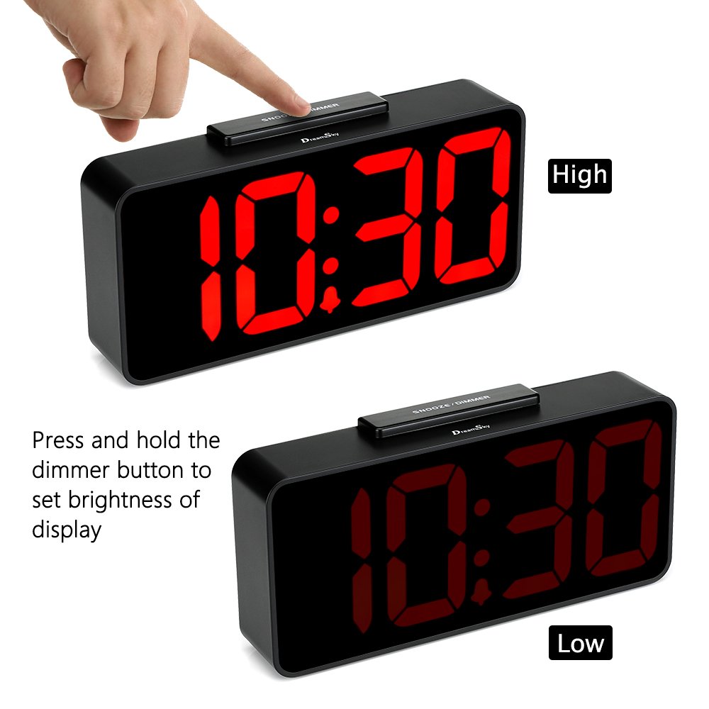 DreamSky Auto Time Set Alarm Clock With USB Port For Charging, Snooze