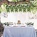 HOGADO 2pcs Artificial Hanging Ferns Plant Fake Plastic Hanging Greenery Plant Kimberly Queen Boston Fern for Wall Indoor Outside Hanging Basket Planter Floral Wedding Greenery Garland