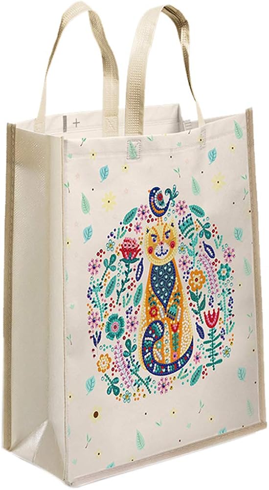 Diamond Painting Shopping Bags, Hillrong DIY Animal Diamond Painting