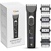 Brio Beardscape V1+ Beard Trimmer for Men &ndash; Adjustable Ceramic Blade | Cordless Professional Groomer &ndash; Snap Guard System, USB-C Rechargeable, 32 Length Settings, Precision Beard &amp; Body Trimmer