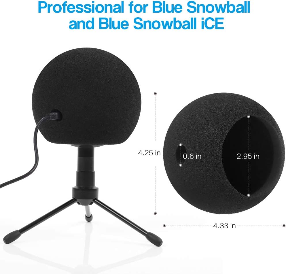 InnoGear Adjustable Mic Stand for Blue Snowball and Blue Snowball iCE Suspension Boom Scissor Arm Stand with Microphone Windscreen and Dual Layered Mic Pop Filter, Max Load 1.5 KG: Musical Instruments