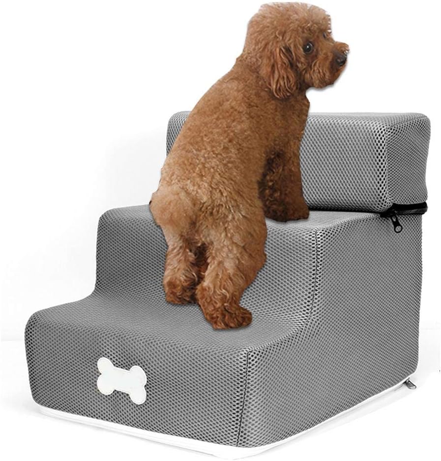 Scaletta Pieghevole Per Cani Piccoli - Per Auto E Letto, Leggera E Portatile Con Borsa - Foto 10