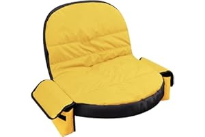 PEATOVIE Lawn Tractor Seat Cover with Pocket, Compatible with John Deere, Cub Cadet, Craftsman, Kubota, Husqvarna, Fit for Seat Back Heights of 12.5-14 Inches -Yellow