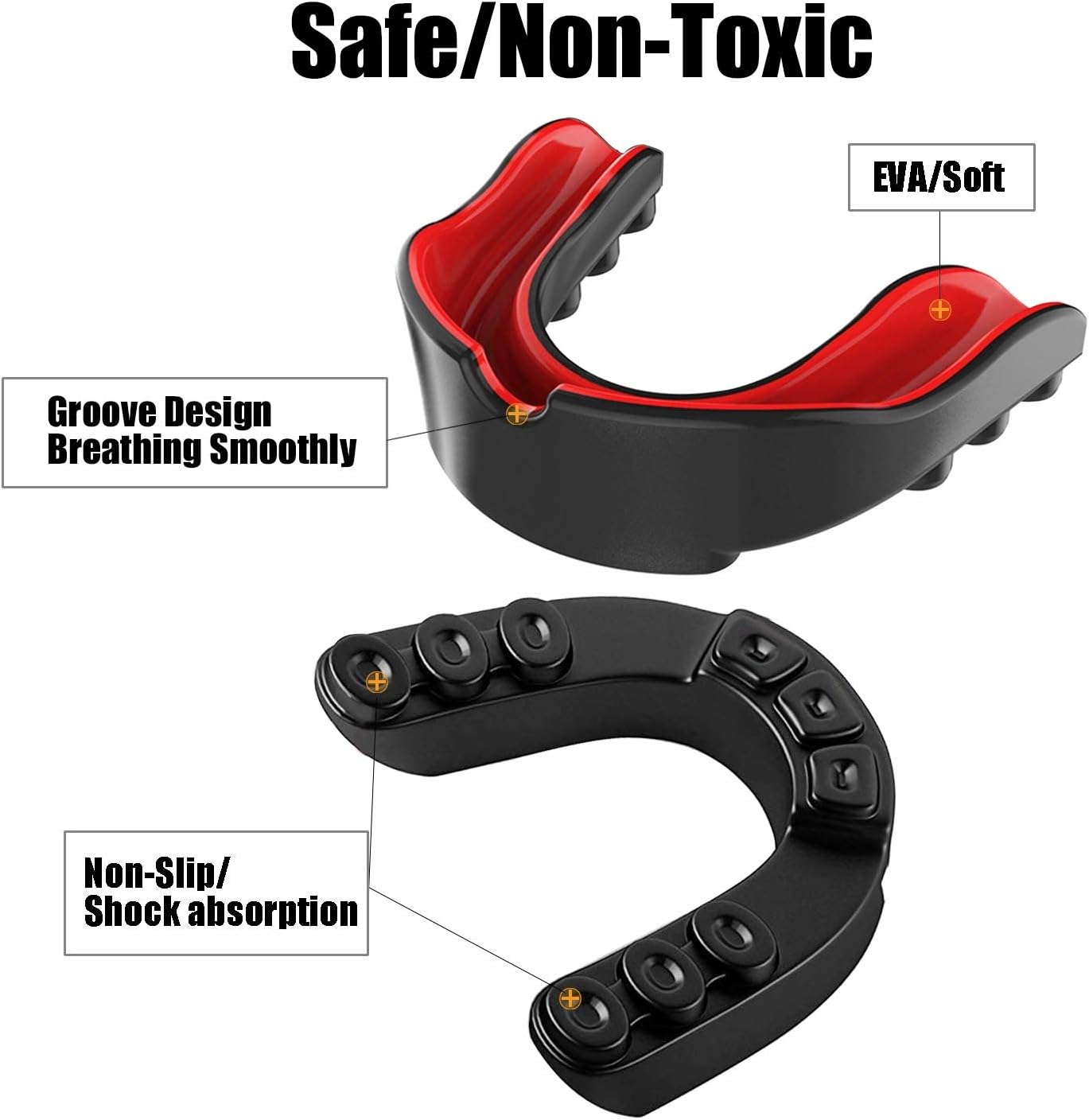 Mengdger Youth Mouth Guard Football Moldable MouthGuard Sports Kids Boys Mouthpiece Teeth Protective Braces EVA Double Colored for MMA Boxing Rugby Kickboxing Taekwondo Softball Lacrosse(3 Pack) : Sports & Outdoors