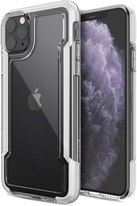 Amazon Com Raptic Clear Compatible With Apple Iphone 11 Pro Max Formerly X Doria Clear Military Grade Drop Protection Shock Protection Clear Protective Case For Apple Iphone 11 Pro Max White
