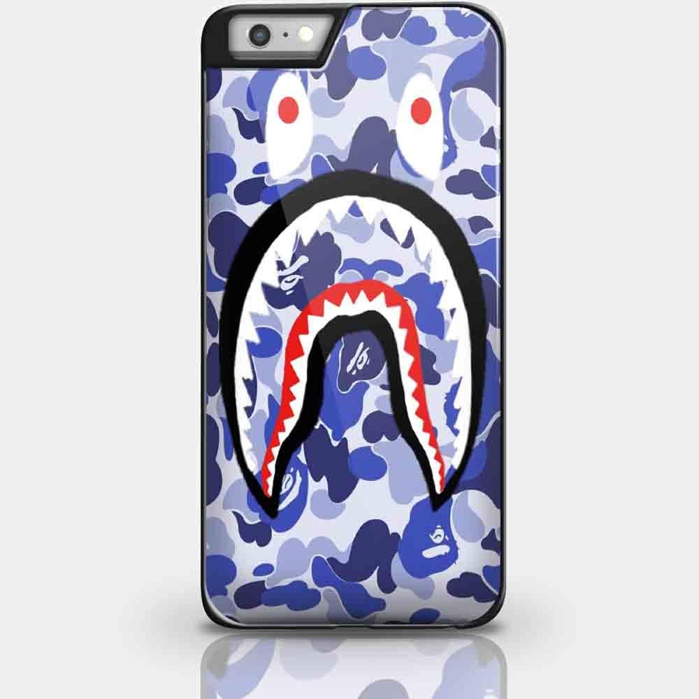 Bape Shark Bathing Ape Blue for Iphone and Samsung Galaxy Case (iPhone 6 plus black)