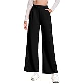 LUXEBOLD Women Wide Leg Dress Pants High Waisted Stretchy Work Pleated Office Trousers Business Casual Slacks Palazzo Pant