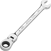 Jetech 3/8 Inch Flexible Head Gear Wrench, Industrial Grade Flex Ratcheting Spanner Made with Forged, Heat-Treated Cr-V Alloy