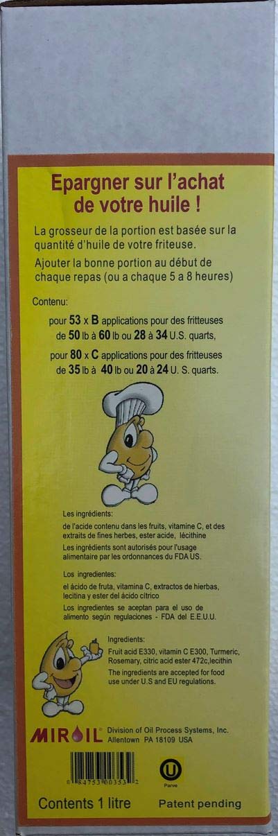 Amazon.com: Miroil FryLiquid, antioxidante para aceite de ...