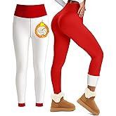Bluemaple Fleece Lined Leggings for Women High Waisted Tummy Control Thermal Warm Winter for Women Workout Yoga Pants