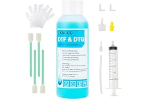 TKNCCC Powerful Printhead Cleaning Kit for All DTF DTG Printer DTF Cleaning Solution for Direct Transfer Film Printers ET-8550 XP-15000 L1800, DTG Printhead Cleaning Solution Work with DTF DTG Printer 100ML