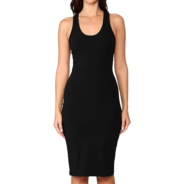 Amazon.com: Enza Costa womens Stretch Silk Rib Tank Midi Dress, Black,  Large US : Clothing, Shoes & Jewelry