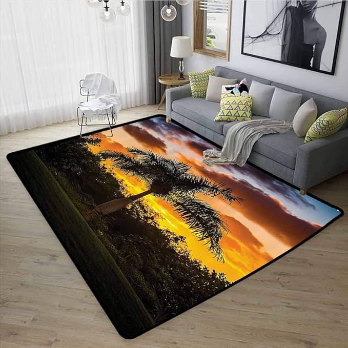 Alfombra de decoración para el hogar, decoración de palmeras, ideal