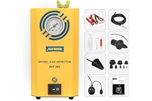 QPKING Smoke Leak Detectors Smoke Tester Automotive Fuel Leak Detectors EVAP Smoke Machine Leak Tester Pipe Leakage Tester for 12V Vehicles