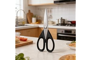 8.7" Multipurpose Kitchen Shears, Heavy-Duty Stainless Steel Scissors, Rust-Resistant Dishwasher Safe, Ergonomic Soft Grip Ha