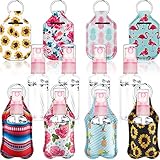 16 Pieces Travel Bottle Keychain Holders