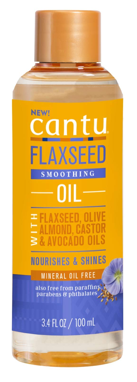 Cantu Flaxseed Smoothing Oil 3.4 Ounce (100ml) (Pack of 3)