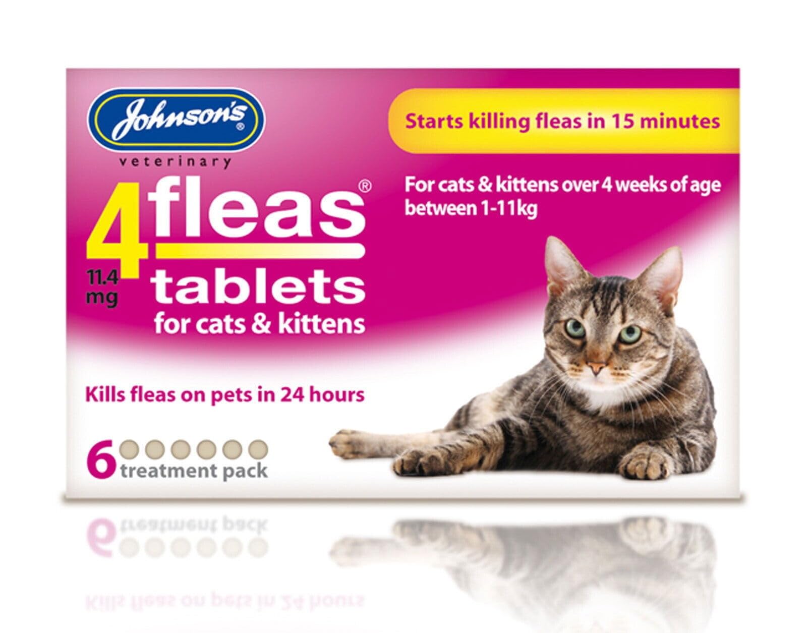 Johnsons 4Fleas Cat & Kitten Tablets 6 Pack