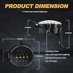 Upgraded Dual Color Super Bright LED Fog Lights for