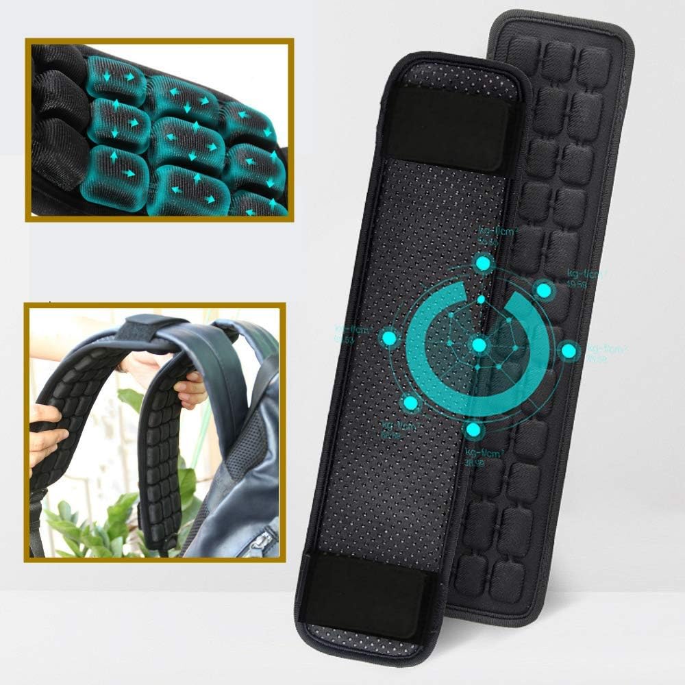 SUNFICON Bag Strap Pad Guitar Camera Strap Cushion Car Seat Belt Pad Replacement 3D Air Cushion Comfortable Shoulder Massage Anti Shock Non Slip for Backpack Business Bag Schoolbag 1 Pair 33.5x8.5 CM