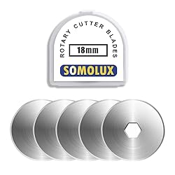 SOMOLUX 18mm Rotary Cutter Refill Blades 5 Pcs for
