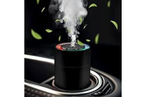 Anuoio Car Air Freshener Diffuser Car Diffuser Summer Cool,Oil Diffuser Humidifiers USB Large Capacity Metal housing Stable and Won't tip Over Auto On/Off (Black)…