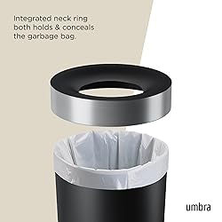 Umbra Vento Kitchen Trash Can with Open Top, Large