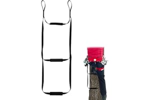 2-Step Hunting Climbing Aider with Anti-Skidding Steps, 43.5 Inch Portable Hunting Tree Climbing Rope Ladder for Outdoor Spor