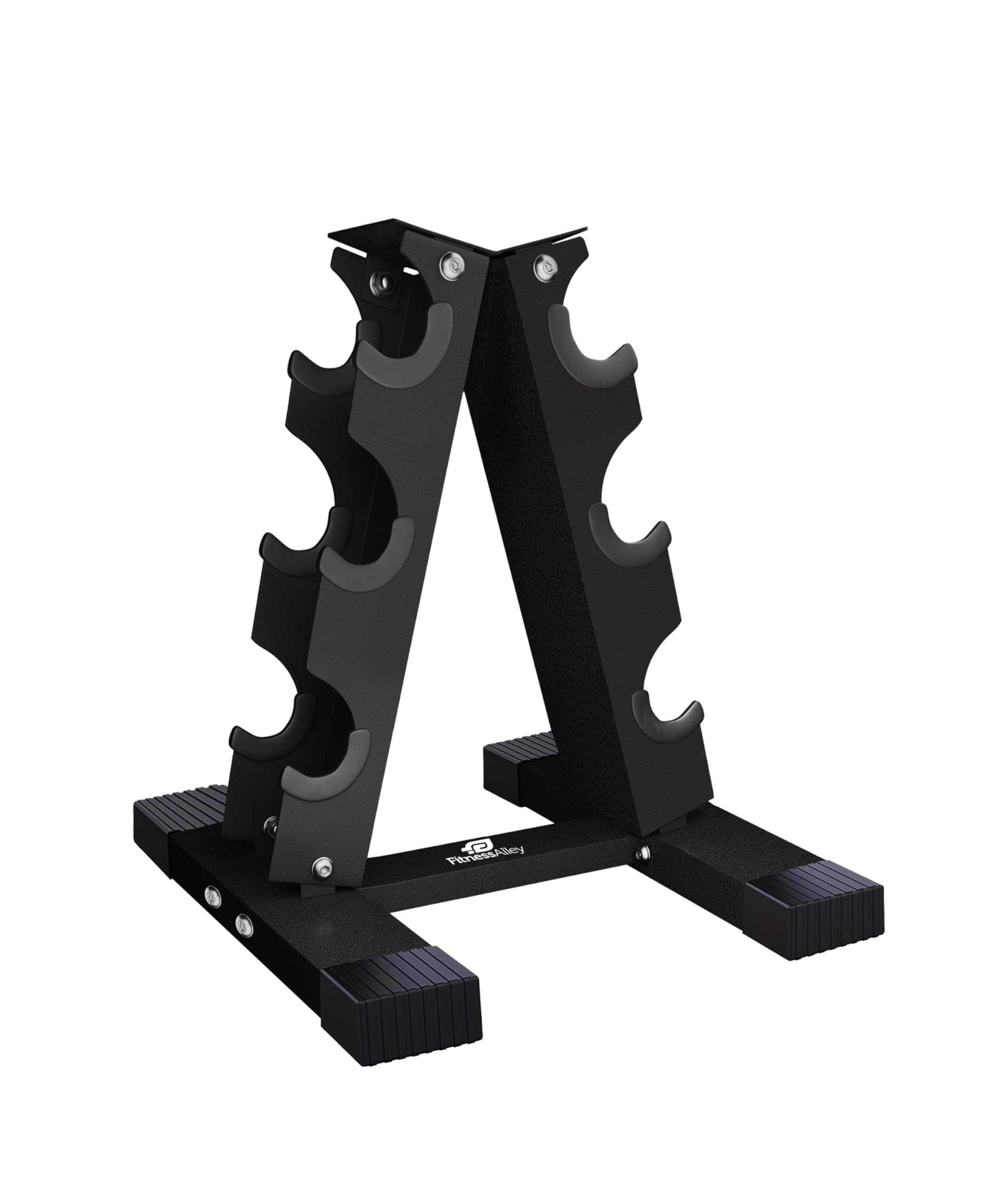 Fitness Alley Steel Dumbbell Rack - 3 Tier Weight Holder & Stand - Dumbbell Rack for Various Sizes