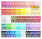 120 pack 2 Inch Hair Clips 40 Assorted Colors Snap Hair Clips Hair Barrettes Snap Barrettes for Girls Kids Women