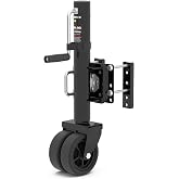 TOWKING 2000 lbs Upgraded Boat Trailer Jack, 10" Lift, Utility Trailer Jack | Trailer Jack with Wheel Swivel, Tongue Jack for RV, Boat, Black