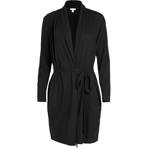 Skin Women's Oasis Cotton Duvet Robe, Black at Amazon Women's