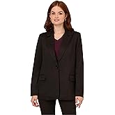 Adrianna Papell Womens Solid Twill One Button Blazer