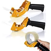 Acrux7 2 PCS 2 Inch Packing Tape Gun, Rapid Replace Packing Tape Dispenser Guns with Ergonomic Grip, Handheld Tape Gun Dispenser Heavy Duty Tapes Sealing Cutter for Carton Packaging, Boxes Sealing