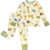 hibshaby Rayon of Bamboo Toddler Girls Kids Pajama Sets Long Sleeve Snug fit Sleepwear Pjs 2pcs Set