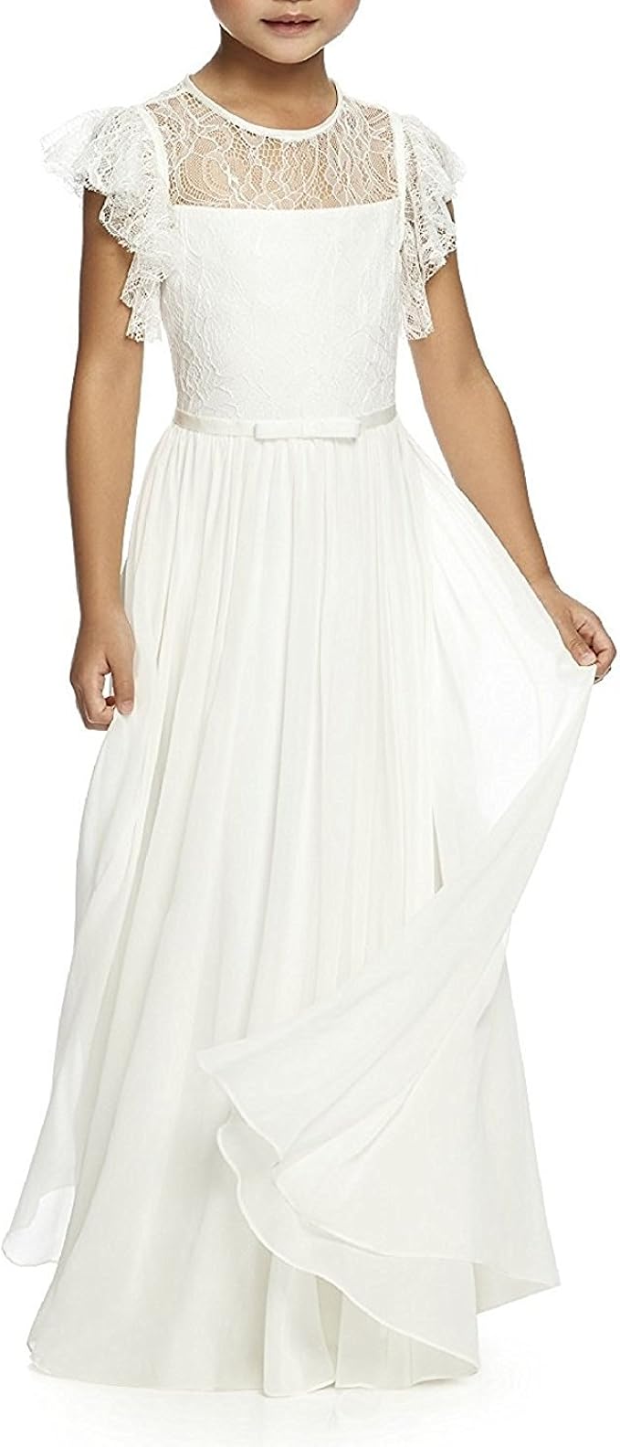 long chiffon flower girl dresses