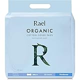 Rael Organic Incontinence Pads Moderate- Organic Bladder Control and Postpartum Pads, 4-Layer Core with Leak Guard Technology