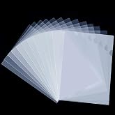 WOT I 48 Pack Plastic Clear Document Folders - L-Type Folders Copy Safe Project Pockets, for A4/ Letter Size Sheets, Transparent Color