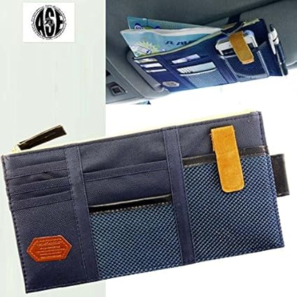 これで収納上手 サンバイザーホルダーネイビー 小物入れ As1337 ポケット ケース カバー 車 バイク Amazon