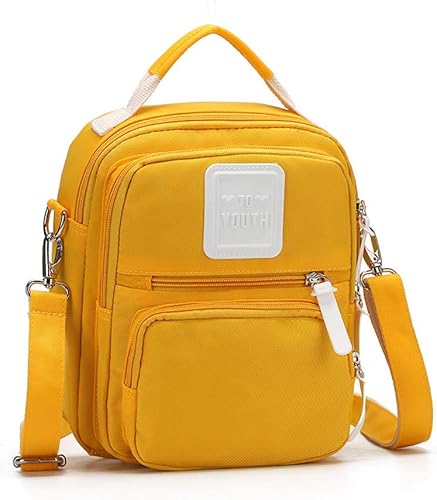 Amazon ショルダーバッグ ハンドバッグ トートバッグ ママバッグ ポシェット ナイロン 肩掛け 大容量 レディース 鞄 3wayバッグ レディースバック 個性的 シンプル 可愛い ビーチ カジュアル 海 通学 通勤 イエロー 楽ファッション ショルダーバッグ
