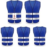 Safety Vest, Reflective High Visibility Construction Vest for Men, Work, Cycling, Runner, Surveyor, Volunteer, Road