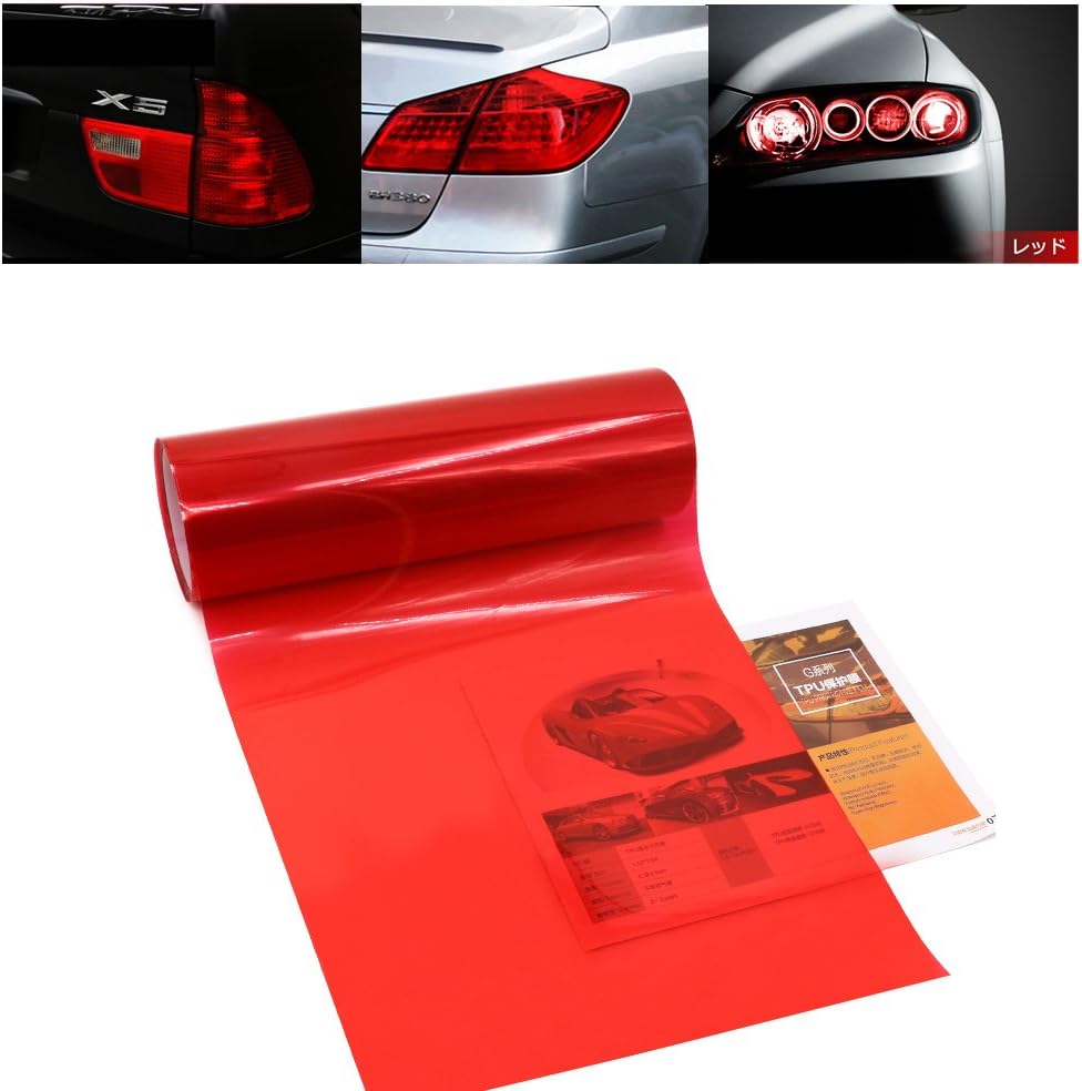 Amazon Co Jp 1797 ヘッドライトフィルム テールランプフィルム カーラッピングフィルム アイラインフィルム 30 1cm 自動車 バイク ヘッドライト フォグランプ テールランプ 適用 ステッカー ビニール シール クリア レッド 赤 車 バイク