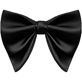 LJBFNN Oversized Bow Ties for Men, Mens Bow Tie Adjustable Pre-tied Bowtie Solid Color Bowties for Wedding Banquet Prom Daily