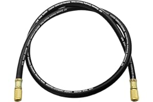 BTROVIA Upgrade 3/8″ Vacuum Refrigerant Hose Compatible with Most Refrigeration and Air Conditioning Equipment,5FT,Fittings:3/8″x 3/8″