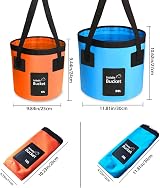 FALEIZHI 12L 20L Folding Water Bucket Portable Collapsible Camping Yellow view 2